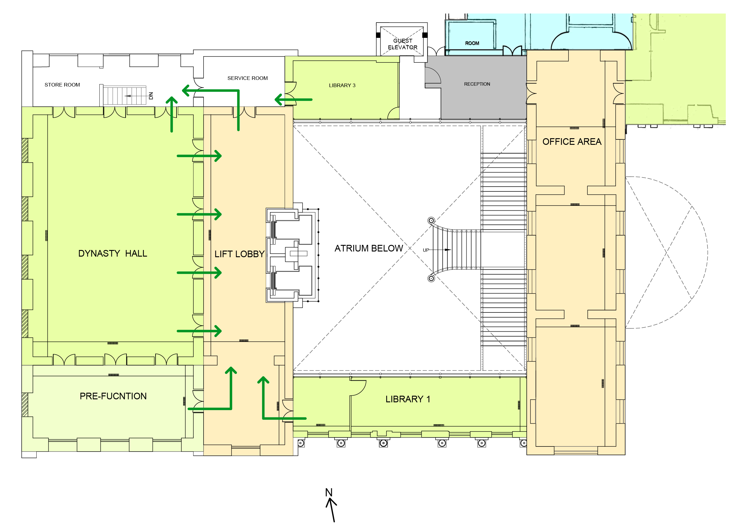 Yaki & Yeti Hotel second floor plan